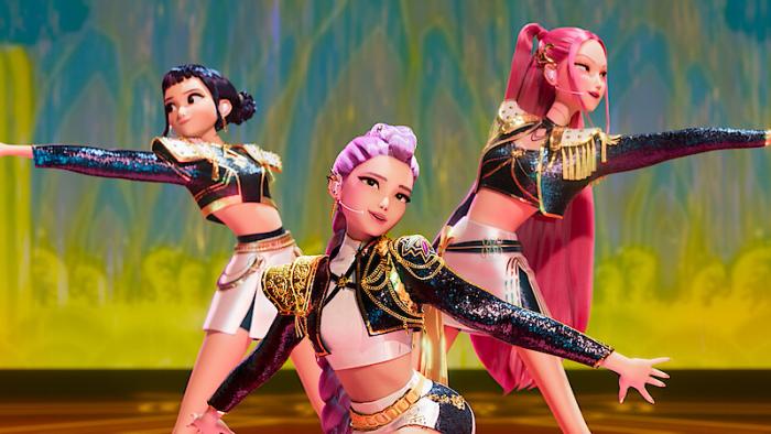 Kpop Demon Hunters: Girl band performs