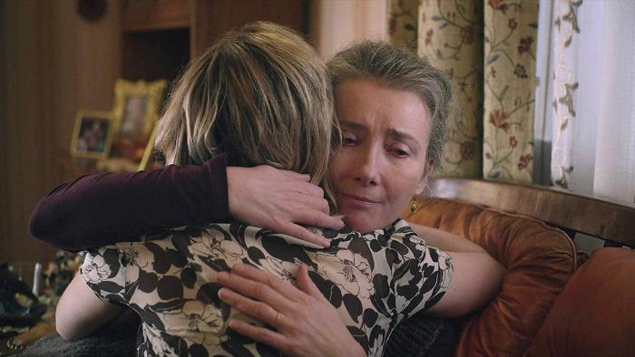 Last Christmas Movie: Kate (Emilia Clarke) hugs her mom Adelia (Emma Thompson)
