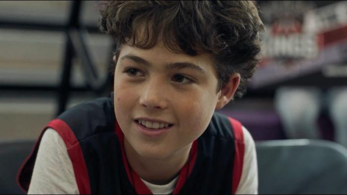 Last Shot movie: Dylan Friedman smiles from the bench