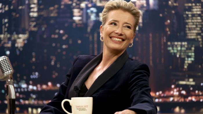  Late Night Movie: Katherine smiles as she sits behind her desk
