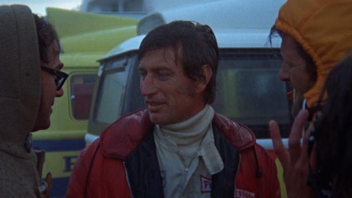 Le Mans: Siegfried Rauch talks to reporters in rain