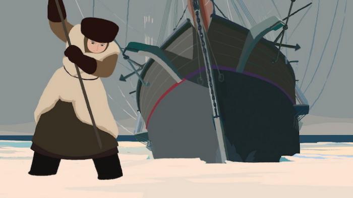 Long Way North Movie: Sasha breaks through ice