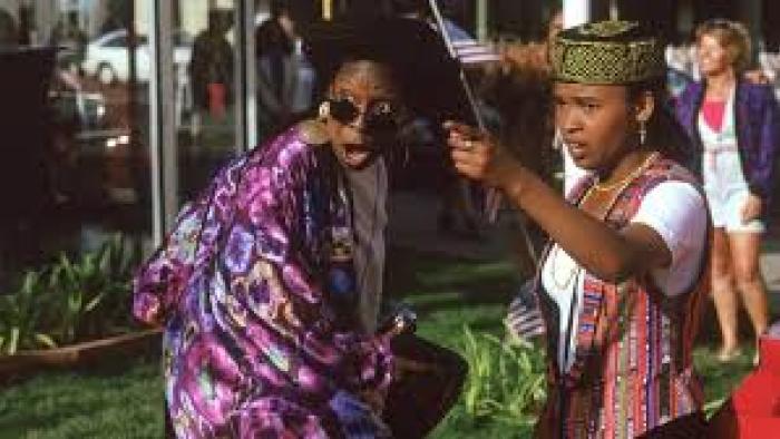 Made in America: Goldberg and Black woman who is pointing