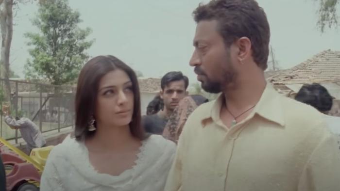 Maqbool: Maqbool and Nimmi walk together, talking and looking at each other