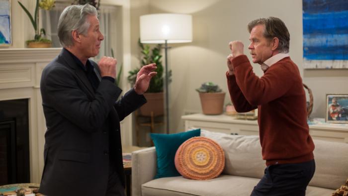 Maybe I Do Movie: Richard Gere and William H. Macy about to punch each other in a living room