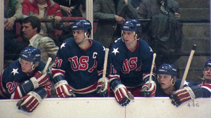 Miracle: The Boys of ‘80: Players on the sidelines.