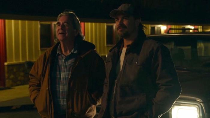 The Neon Highway Movie: Claude Allen and Wayne Collins look hopefully, joyfully at something off-camera