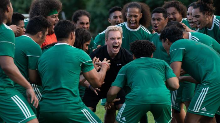 Next Goal Wins: An American Samoan soccer team and their White coach prepare for the game by shouting at each other.