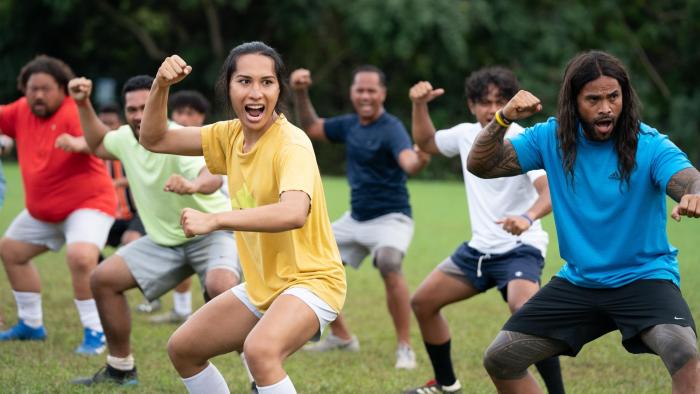 Next Goal Wins: An American Samoan soccer team perform a ceremonial dance.
