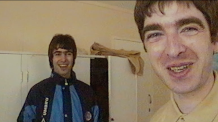 Oasis—Supersonic: rockstar brothers from Oasis Liam and Noel Gallagher look toward the camera