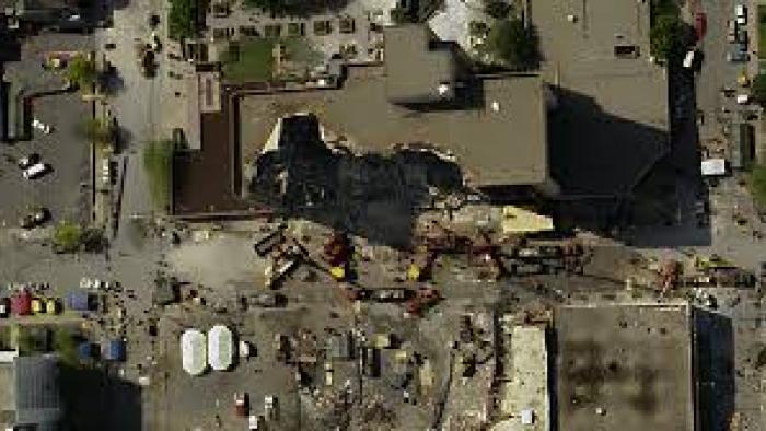 The Oklahoma City Bombing: American Terror: rubble in the aftermath
