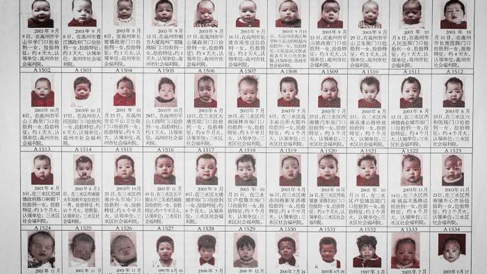 One Child Nation Movie: Rows of babies are pictured, seemingly in a newspaper ad