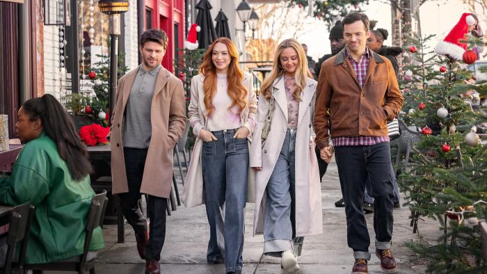 Our Little Secret: Two couples walking.