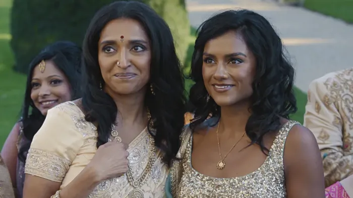 Picture This: Simone Ashley and Sindhi Vee at a wedding.