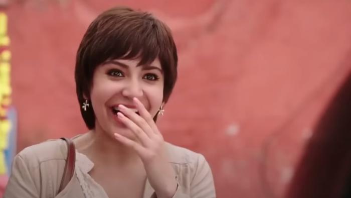 PK: Jaggu laughs while brining her hand to her mouth