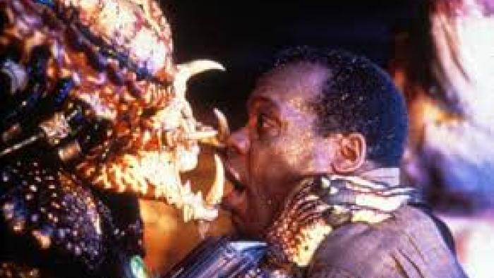Predator 2: Creature grabs Black man