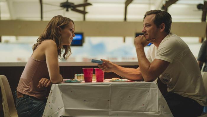 Press Play Movie: Lewis Pullman as Harrison and Clara Rugaard as Laura