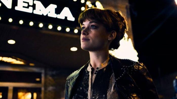 The Pretenders Movie: Catherine in front of a movie theater