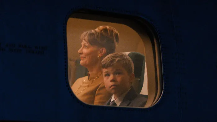 Propeller One-Way Night Coach: Looking out an airplane window.