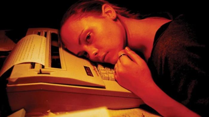 Prozac Nation: Christina Ricci sits at a desk with her head down on her typewriter