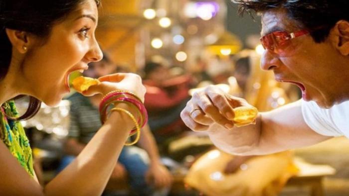 Rab Ne Bana Di Jodi: An Indian woman and man eating spicy golgappa