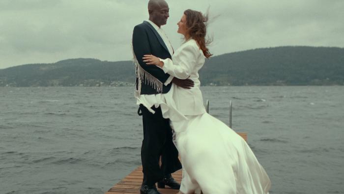 Rebel Royals: An Unlikely Love Story movie: Martha Louise and Durek Verrett in wedding attire