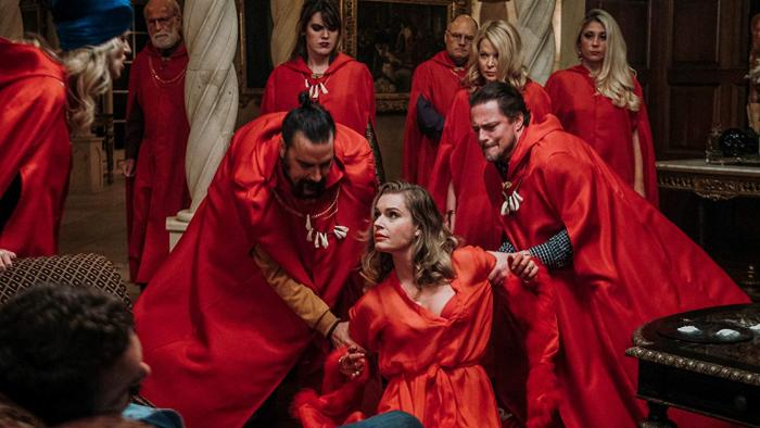 Satanic Panic Movie: Danica with her Satan-worshipping followers