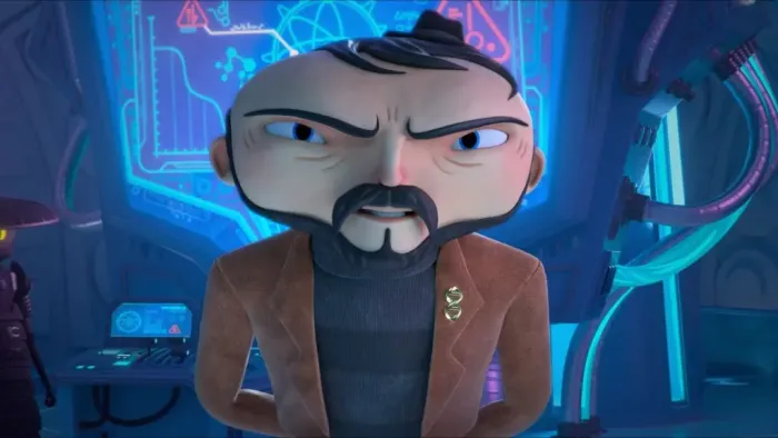 Scarygirl: An evil scientist with a goatee beard