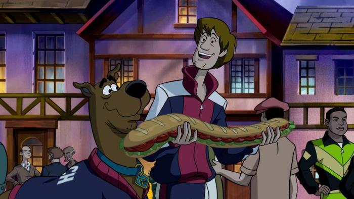 Scooby-Doo! Spooky Games: Scooby-Doo and Shaggy with a giant sandwich