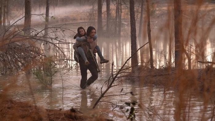65 Movie: Mills carries Koa on his back through a particularly swampy part of this world