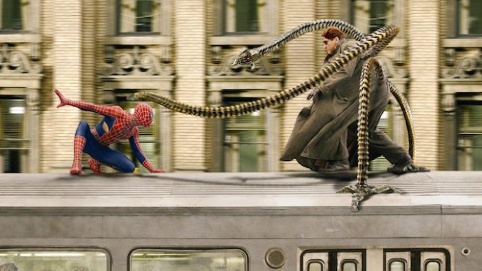 Spider-Man 2 Movie: Spider-Man battles Dr. Octopus