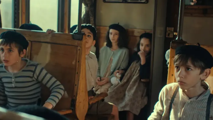 The Children's Train: Children inside the train.