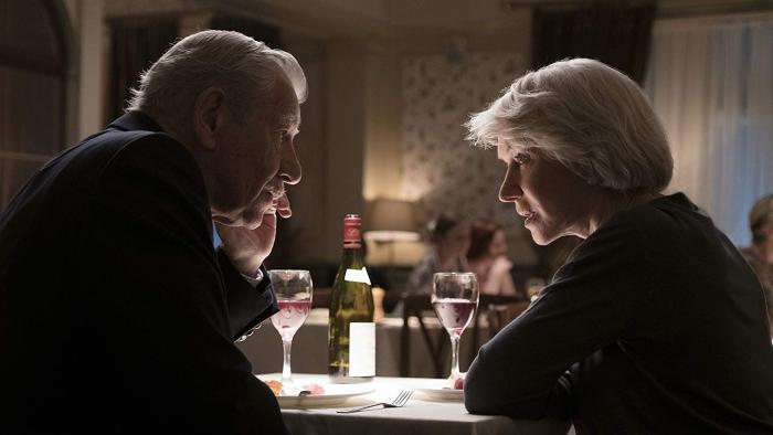 The Good Liar Movie: Roy Courtnay and Betty McLeish have a conversation