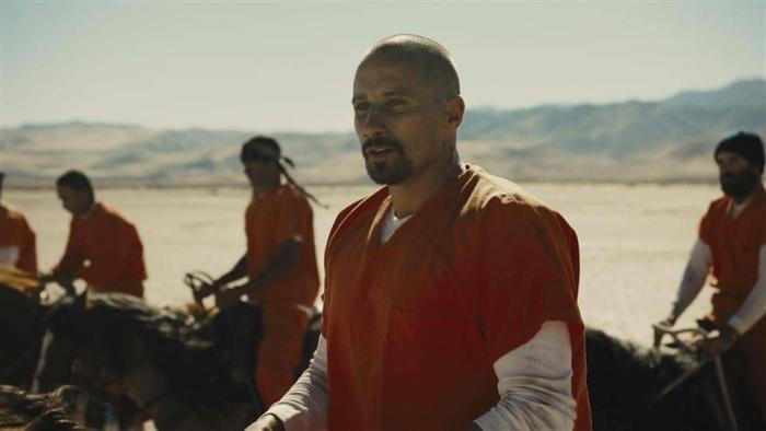 The Mustang Movie: Roman rides a horse in the dessert