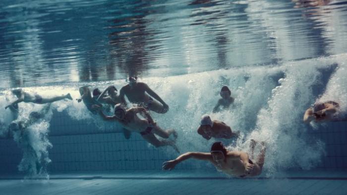 The Plague movie: Boys are shown diving into the water