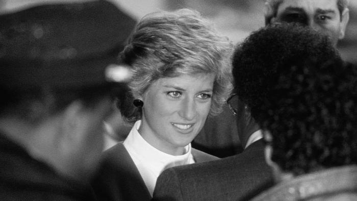 The Princess documentary: Diana black and white photo