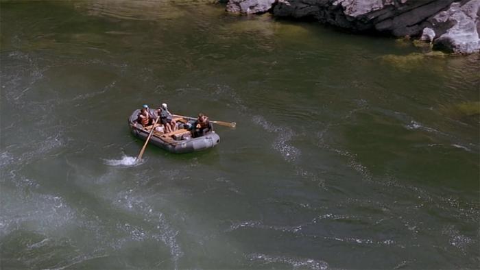 The River Wild: raft on the river