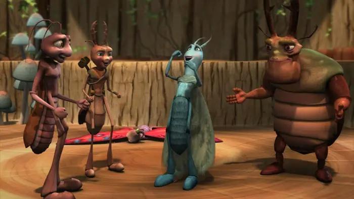The Secret of Butterflies: Animated bugs congregate together with joyful expressions on their faces