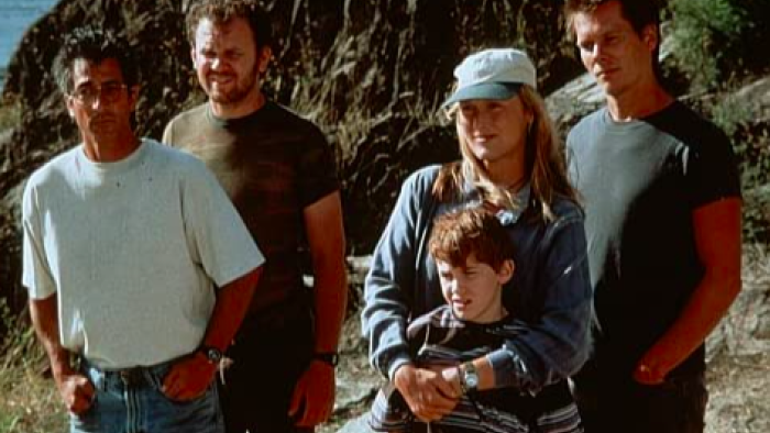 The River Wild: Meryl Streep, David Strathairn, Kevin Bacon, Joseph Mazzello, and John C. Reilly