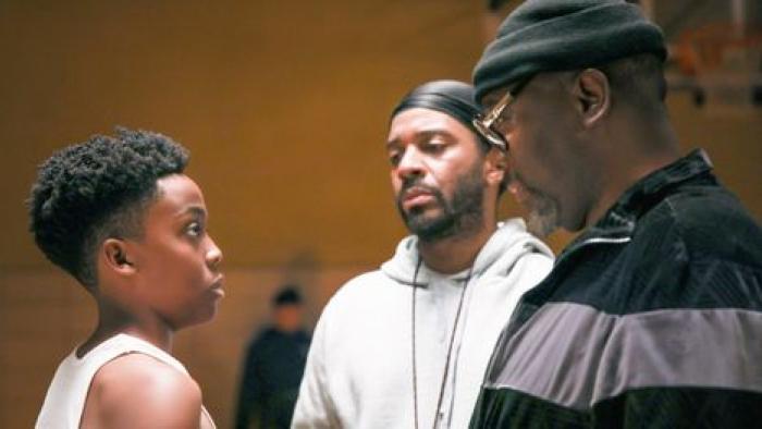 They Fight: André Holland and Wendell Pierce coach a child.