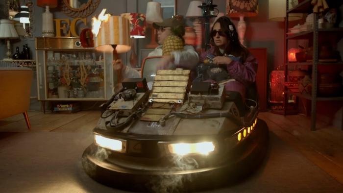 Time Travel Is Dangerous: Two women in a small makeshift time machine