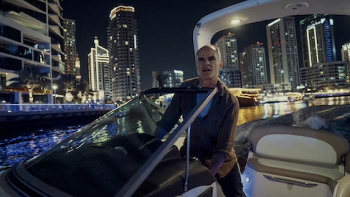 Tom Clancy's Jack Ryan: Ghost War: Michael Kelly on a boat.