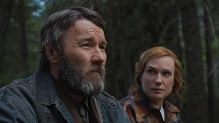 Train Dreams: Joel Edgerton and Kerry Condon converse.