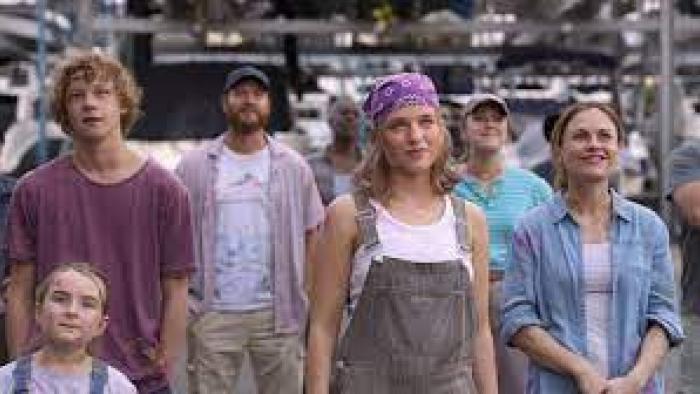 True Spirit: Jessica Watson, played by Teagan Croft, and family.