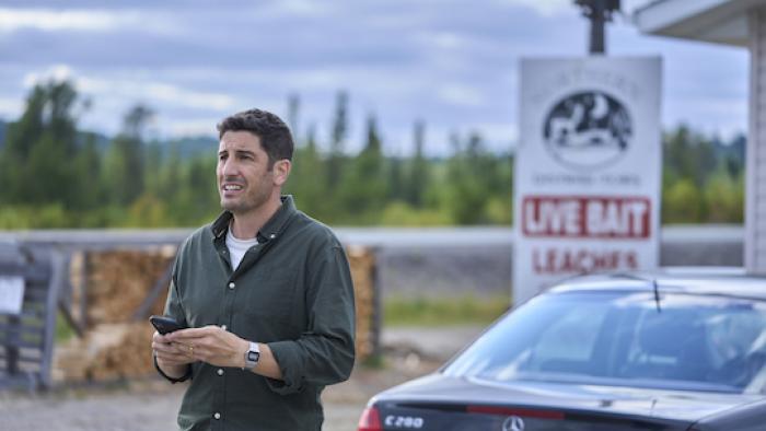 Untitled Home Invasion Romance: Jason Biggs at a gas station.