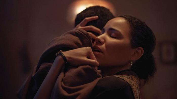 We Grown Now Movie: Jurnee Smollett hugs Blake Cameron James