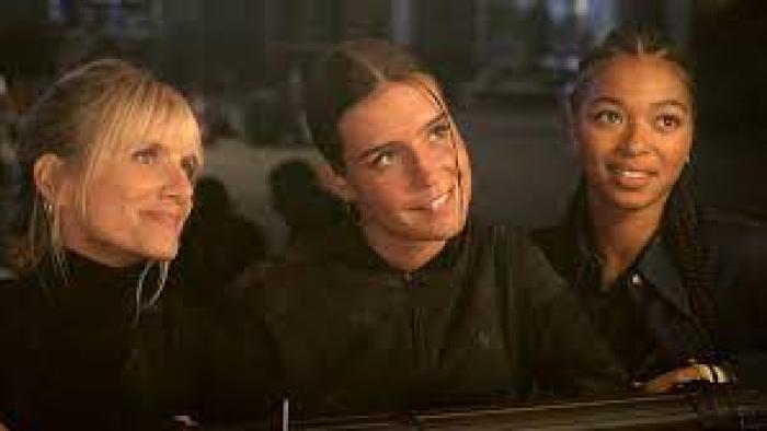 Wingwomen scene 2: 3 women wearing black