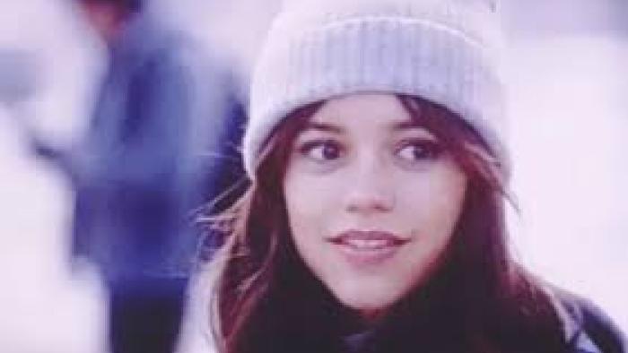 Winter Spring Summer or Fall: Jenna Ortega in a winter cap.
