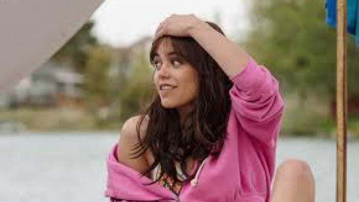 Winter Spring Summer or Fall: Jenna Ortega by a lake.