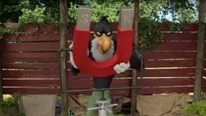 Woody Woodpecker Goes to Camp: Buzzard with magnet.